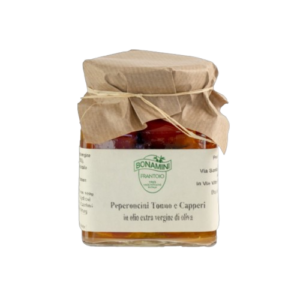 Peperoni Farciti Tonno e Capperi in Olio Extravergine di Oliva